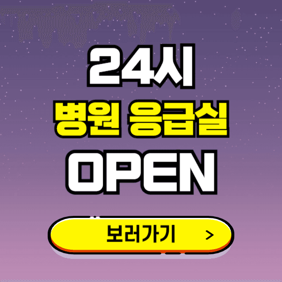 내근처 24시 병원 응급실 찾기